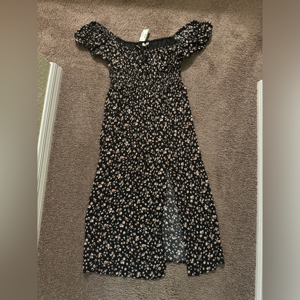 NWT Black Floral Dress